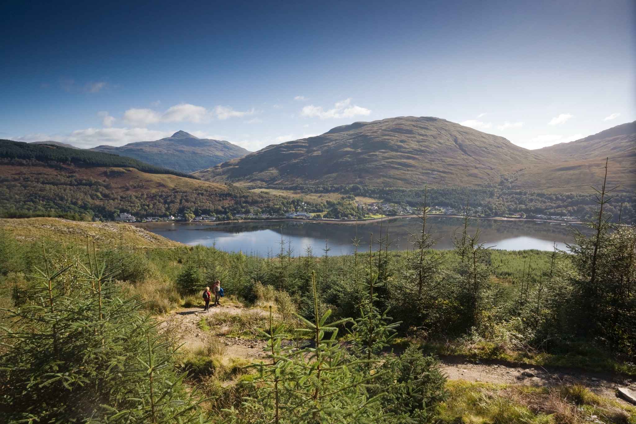 Wide scenic view over the Arrochar area
